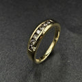 9ct Yellow Gold Diamond Size P Ring