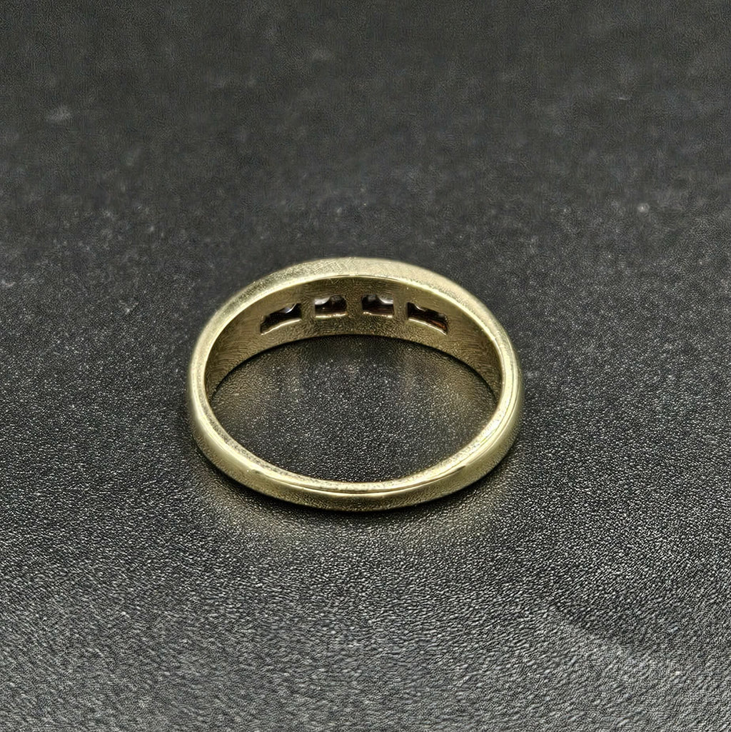 9ct Yellow Gold Diamond Size P Ring