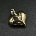 9ct Yellow & White Gold Diamond Heart Pendant