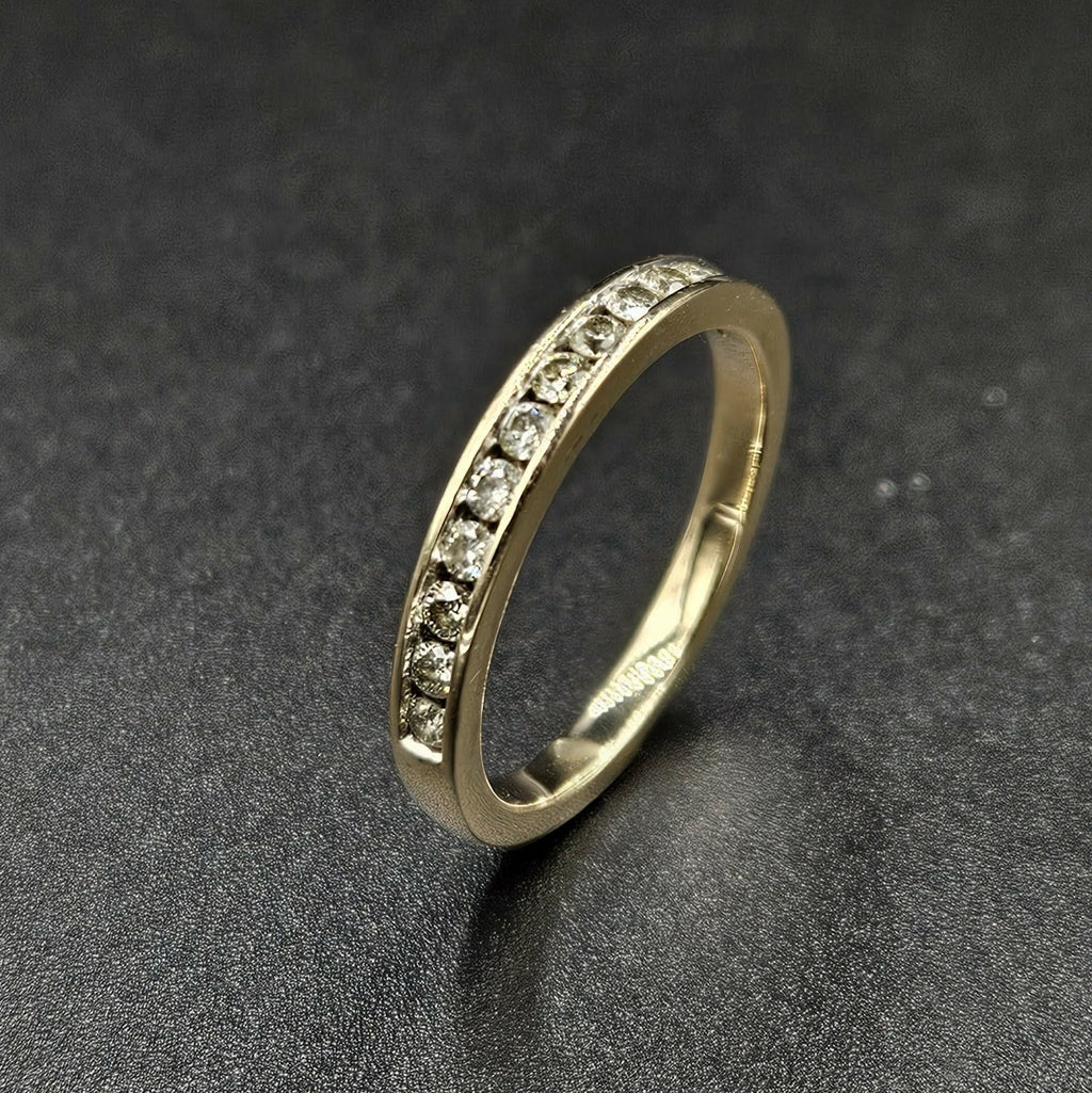 9ct Yellow Gold Diamond Band Ring