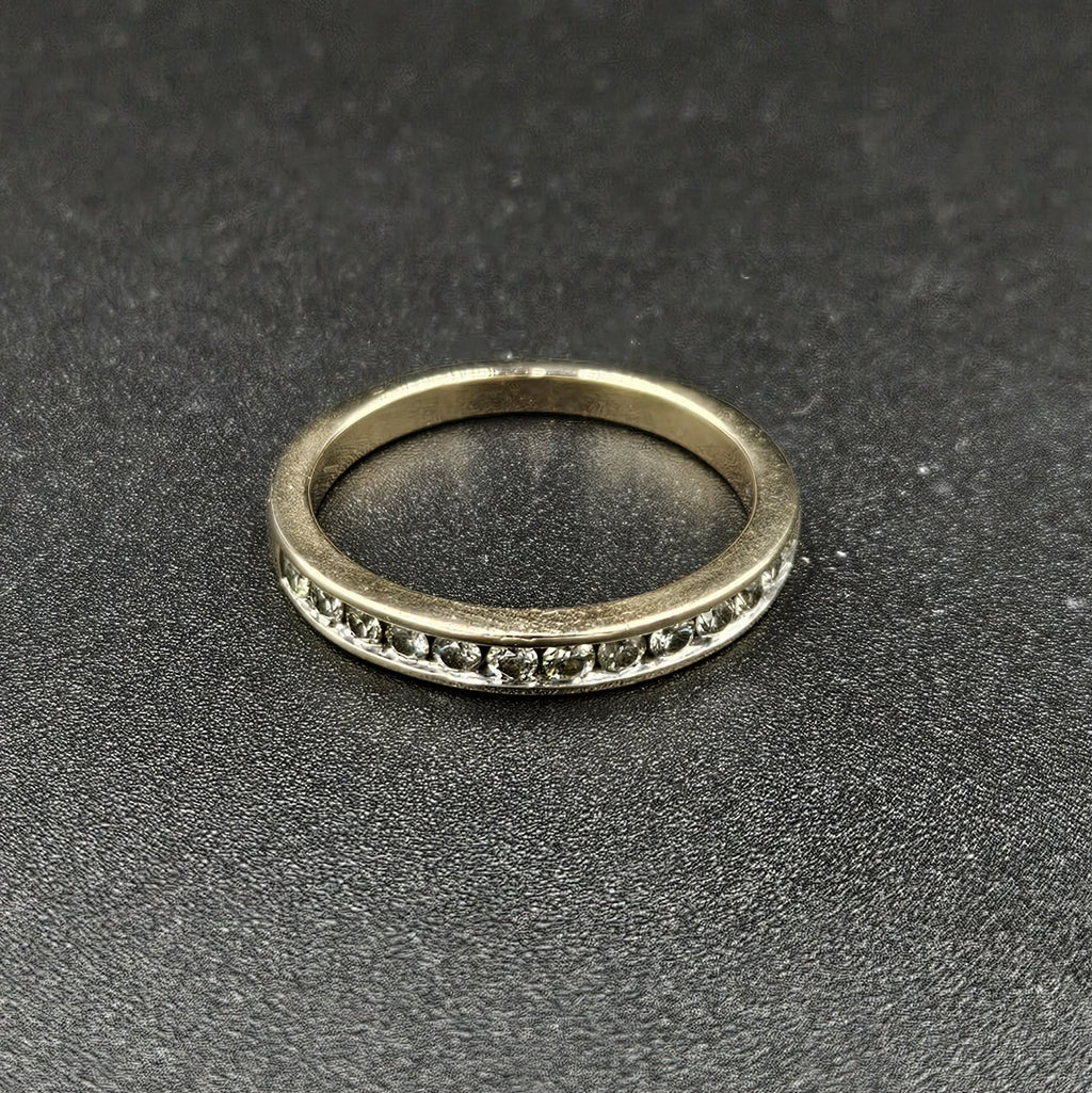 9ct Yellow Gold Diamond Band Ring