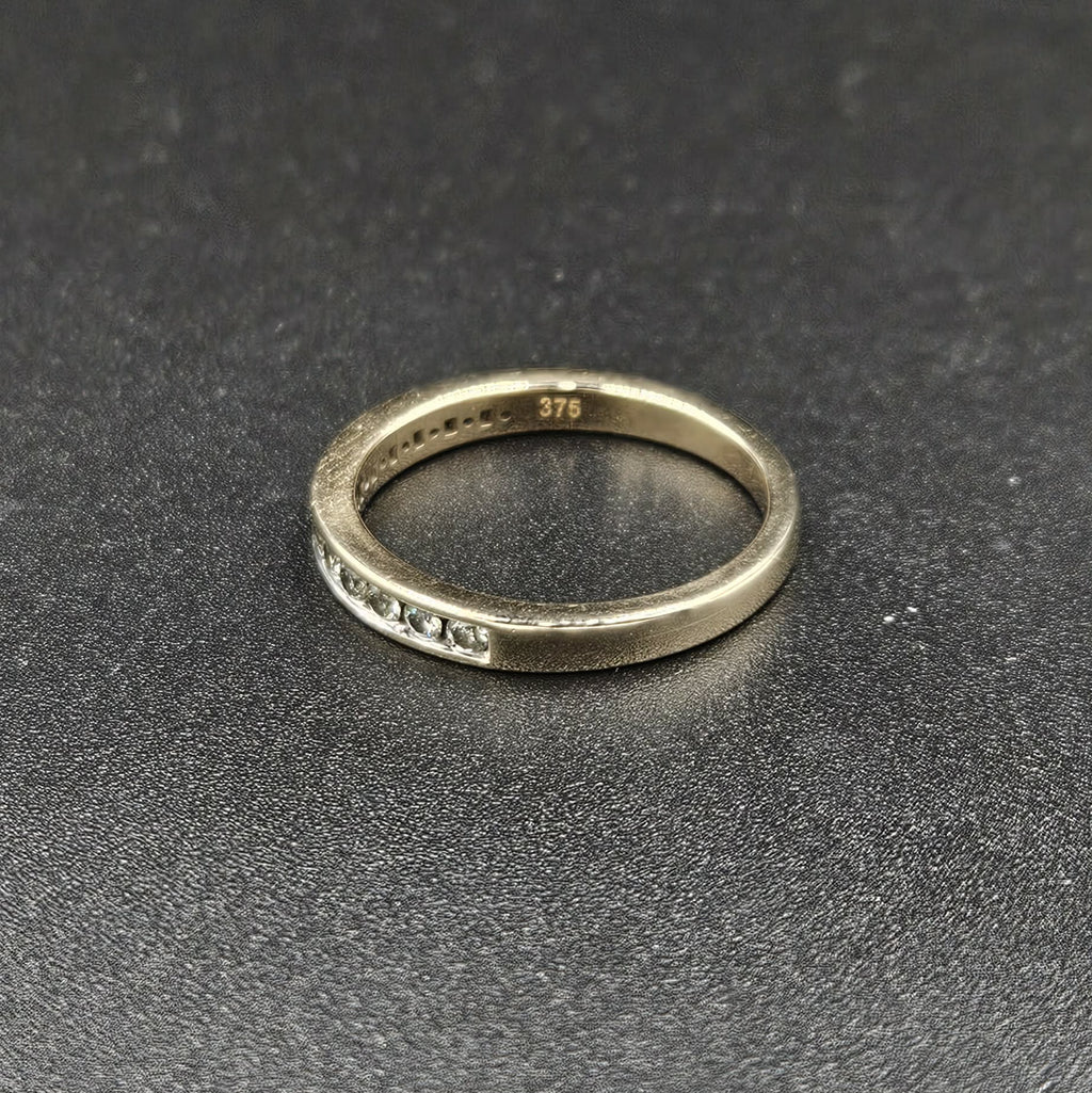 9ct Yellow Gold Diamond Band Ring