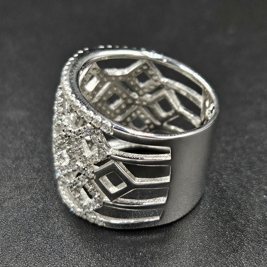 Brand New 925 Sterling Silver Cubic Zirconia Band Ring