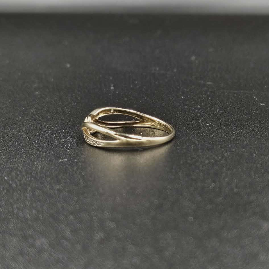 9ct Yellow Gold Diamond Ring