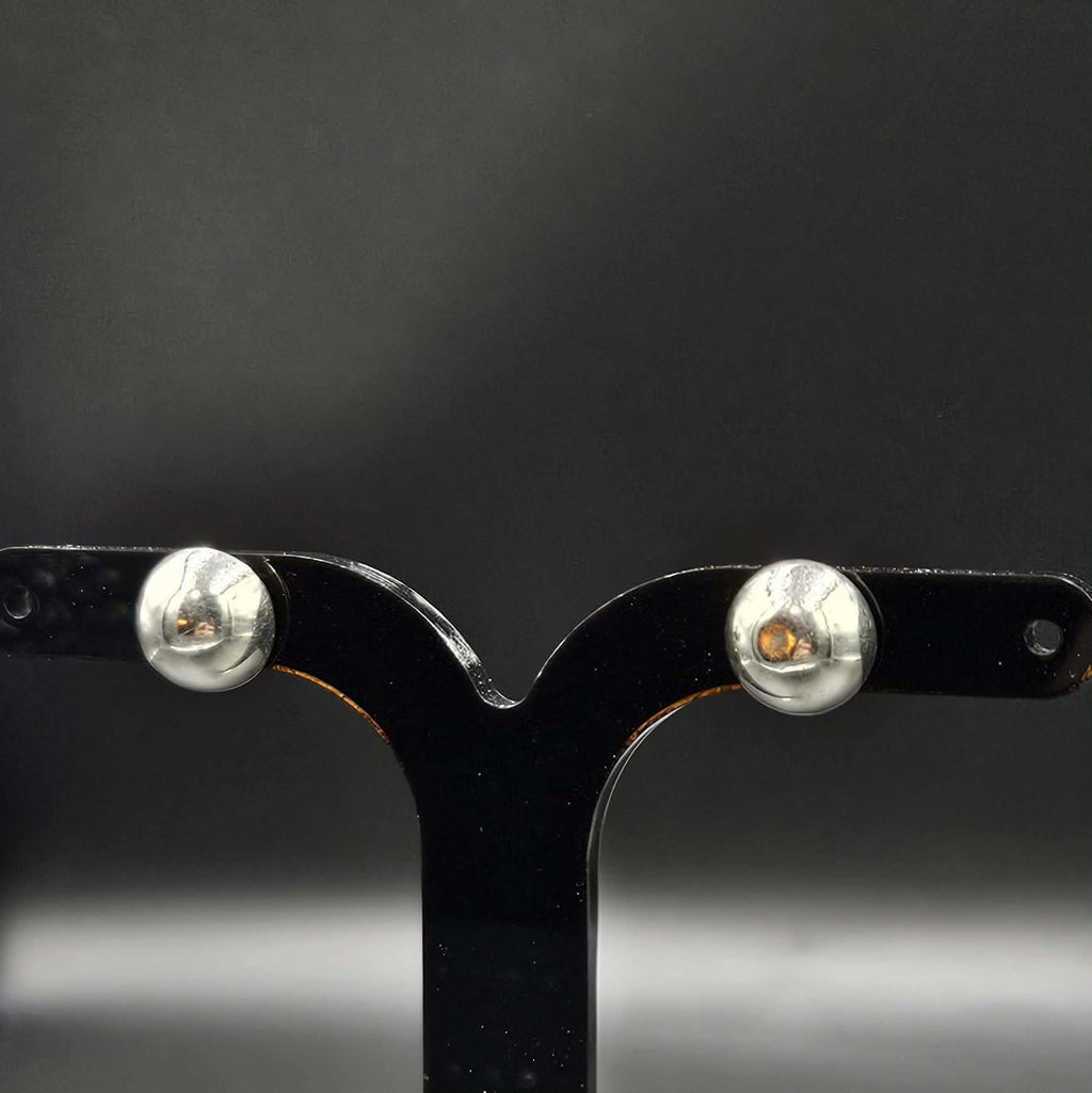 Sterling Silver Dome Stud Earrings