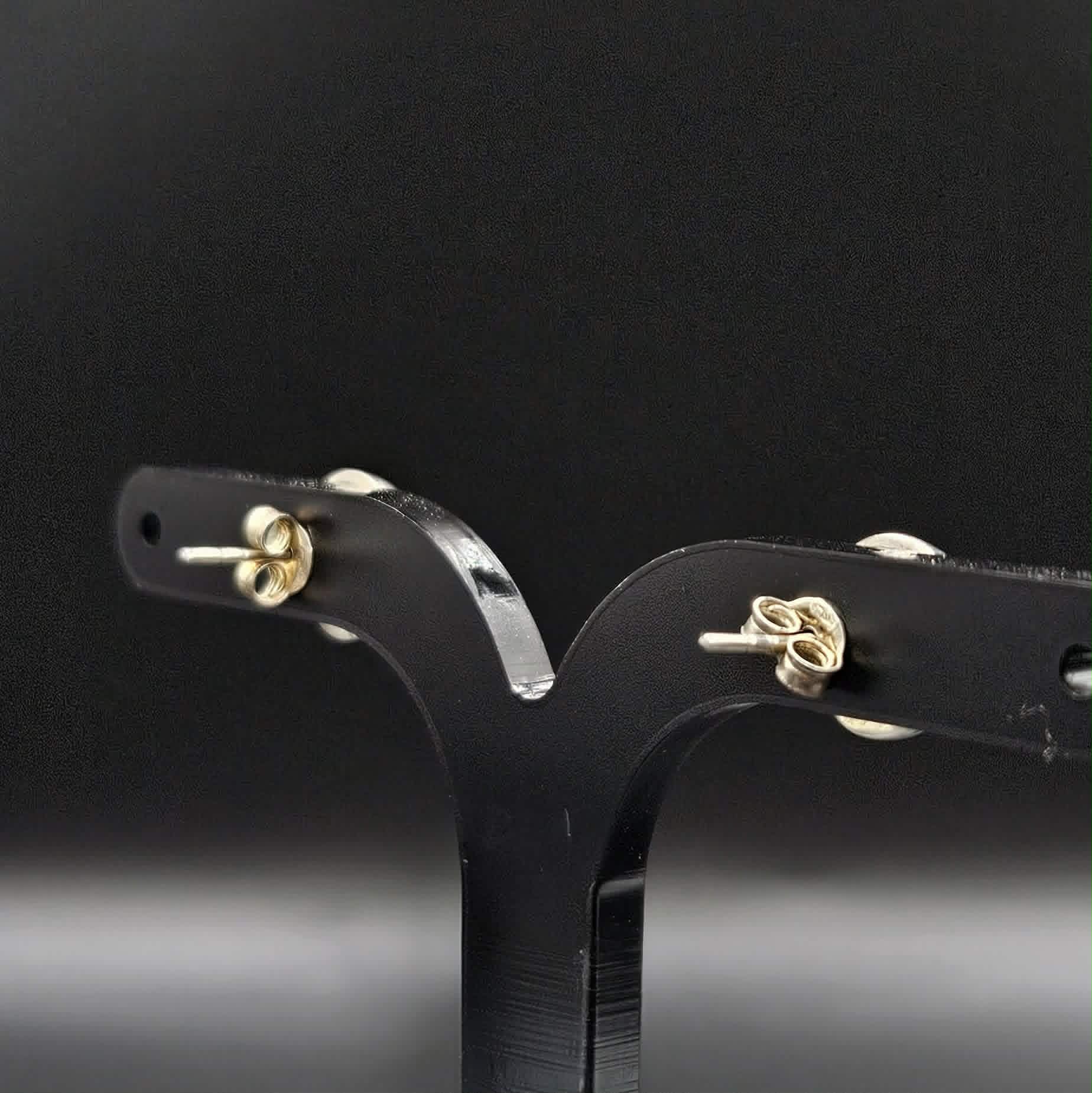Sterling Silver Dome Stud Earrings