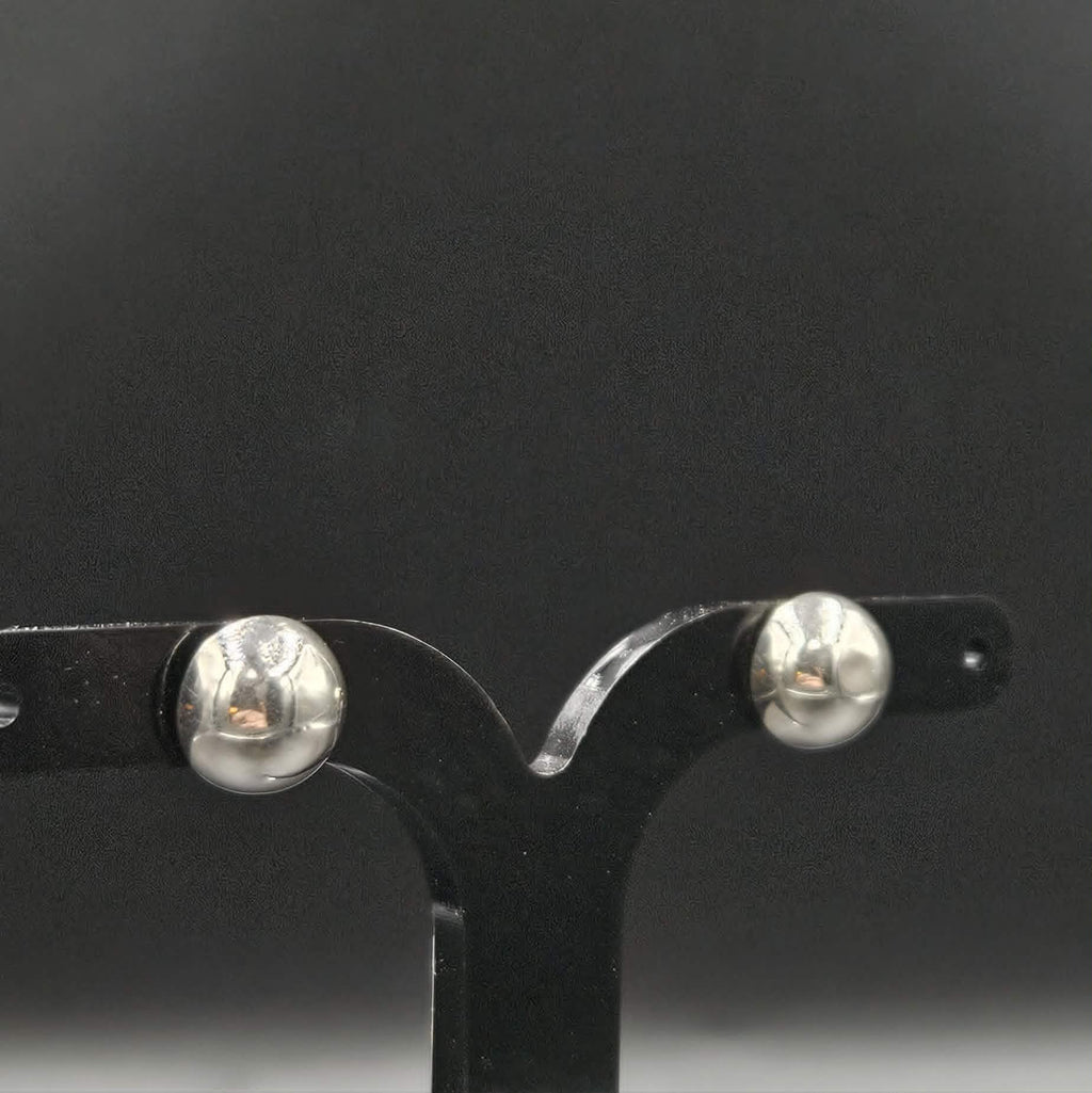 Sterling Silver Dome Stud Earrings