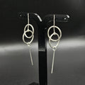925 Sterling Silver Interlocking Circular Earrings