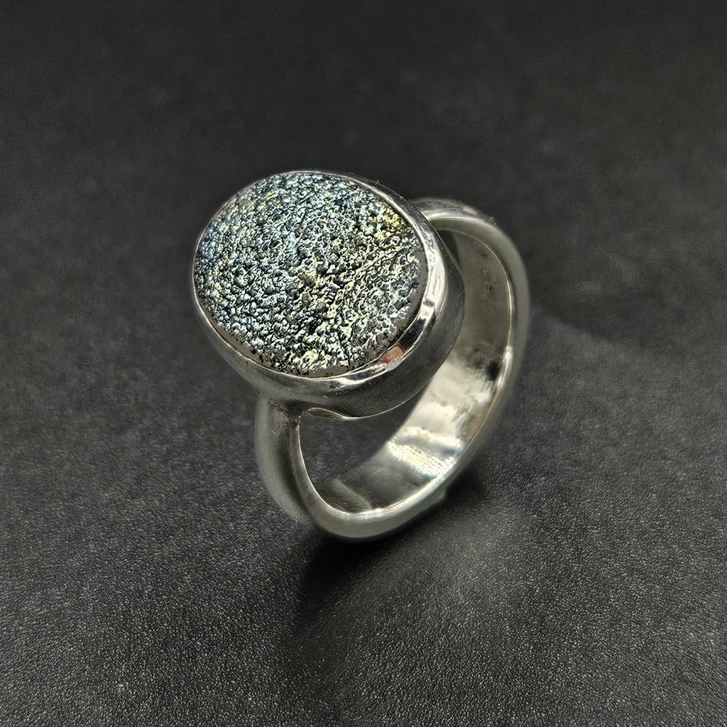 Silver Druzy Quartz Ring