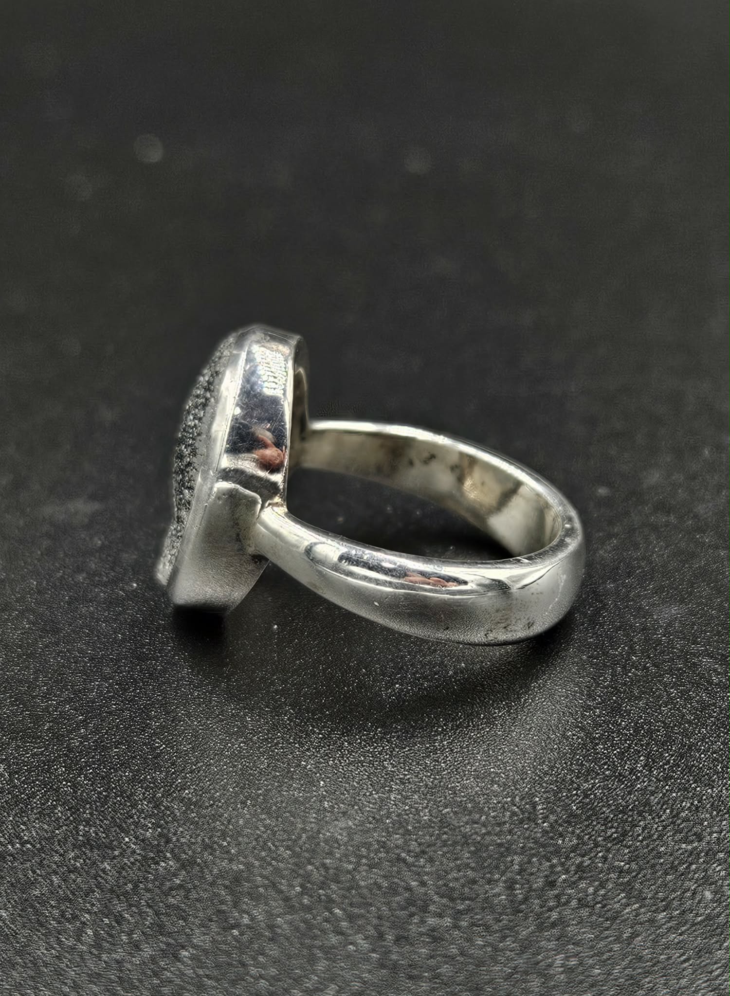 Silver Druzy Quartz Ring