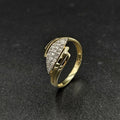 9ct Yellow Gold Diamond Eye Style Ring