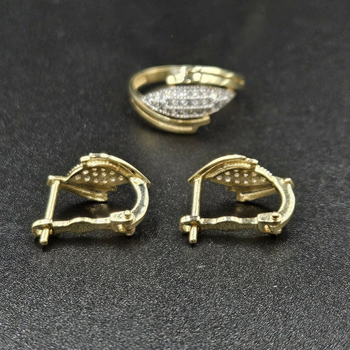 10ct Yellow Gold Diamond (Earrings only)