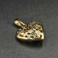 9ct Yellow Gold Floral Heart Pendant