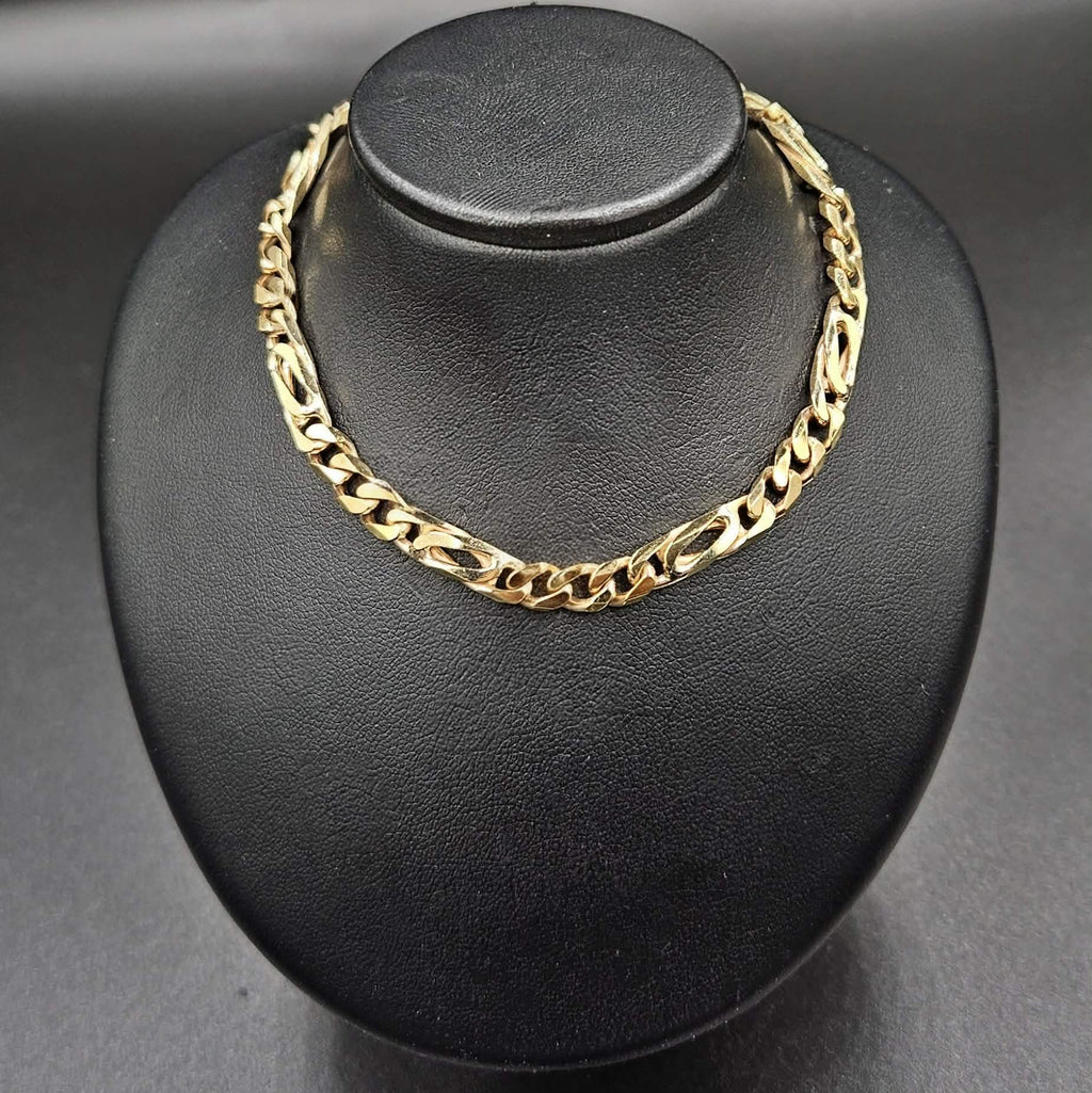 9ct Yellow Gold Figaro Style Bracelet