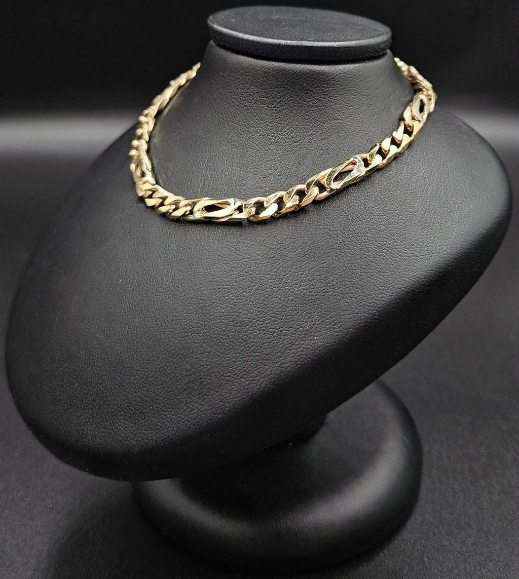 9ct Yellow Gold Figaro Style Bracelet