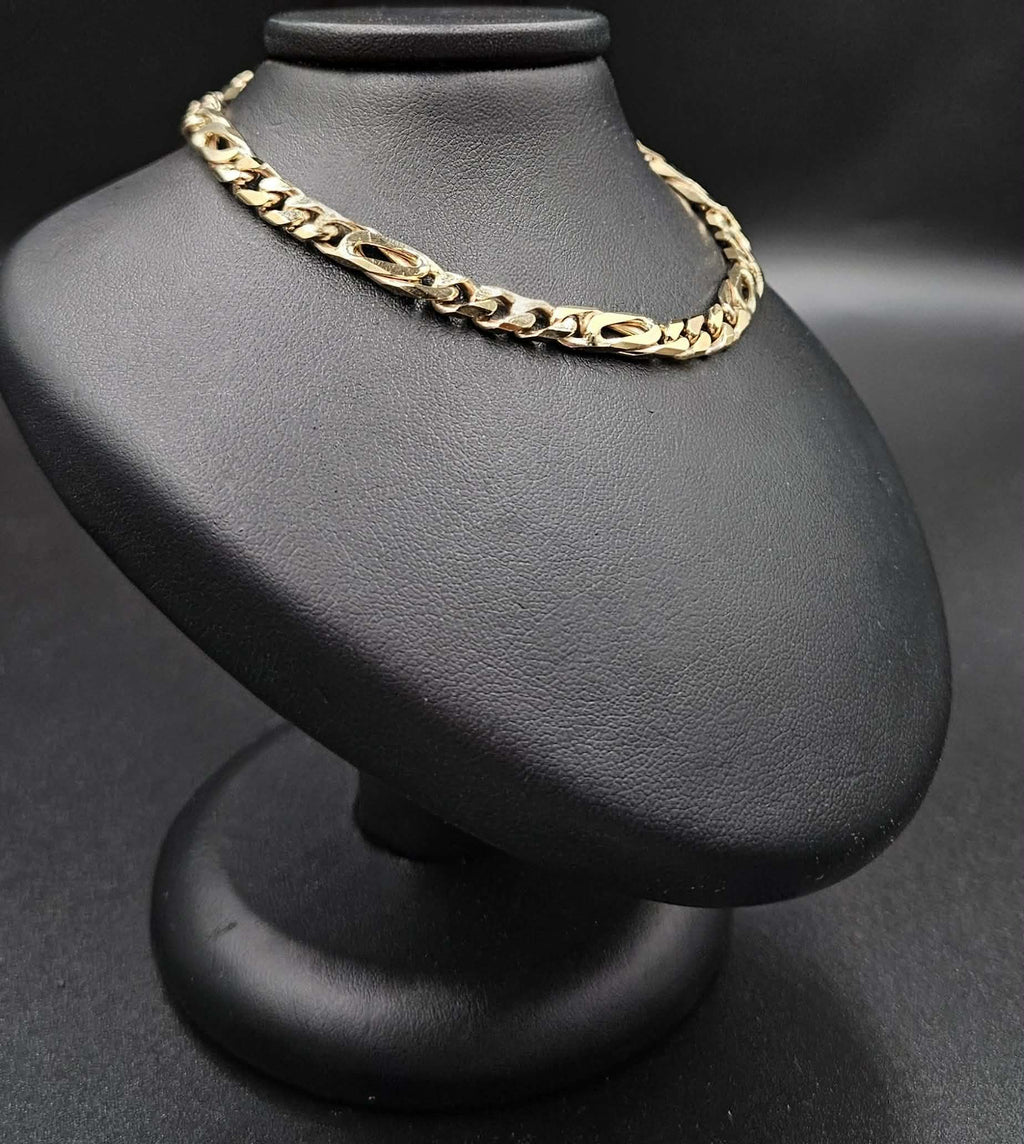 9ct Yellow Gold Figaro Style Bracelet