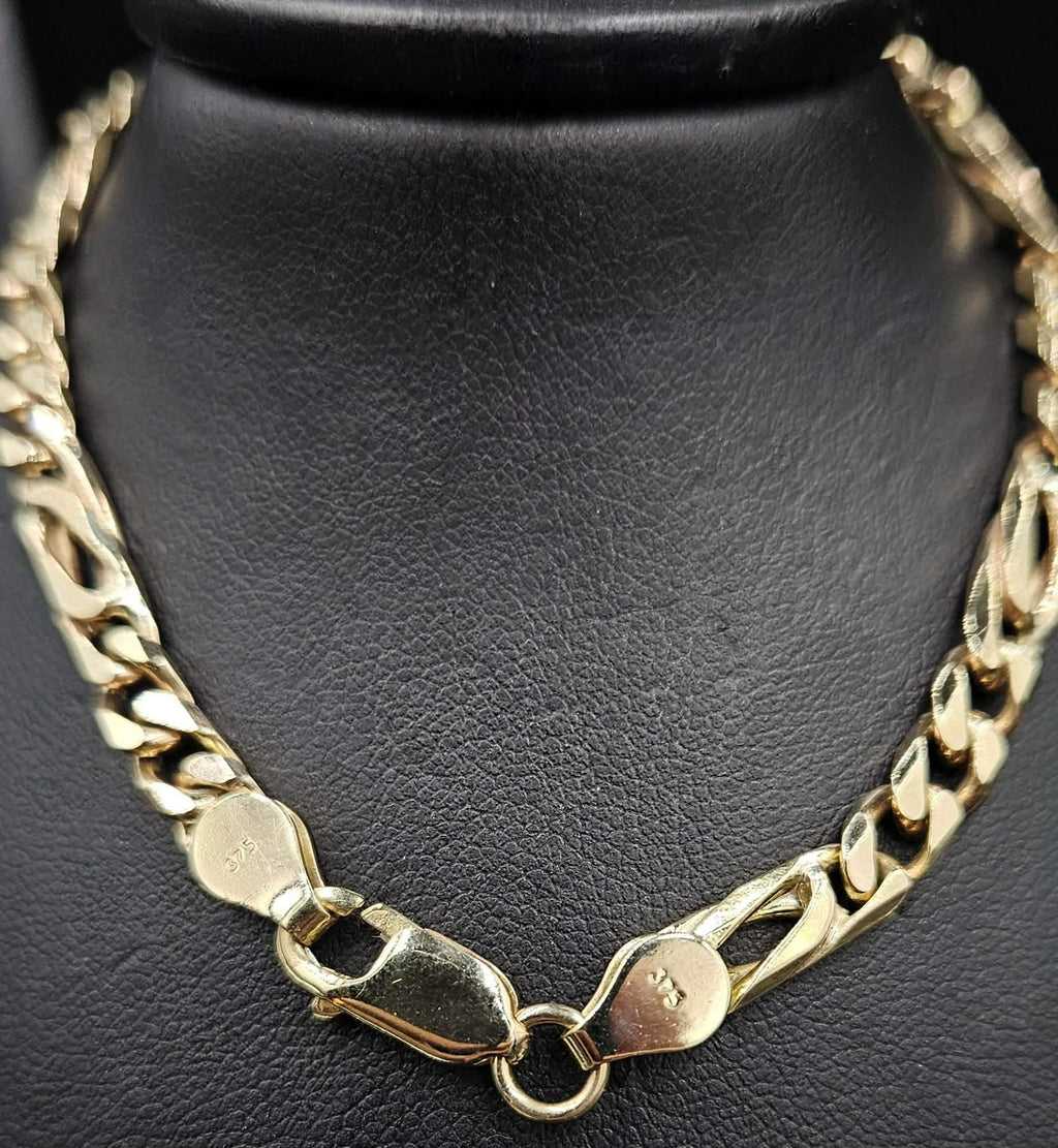 9ct Yellow Gold Figaro Style Bracelet