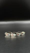 floral enamel link bracelet