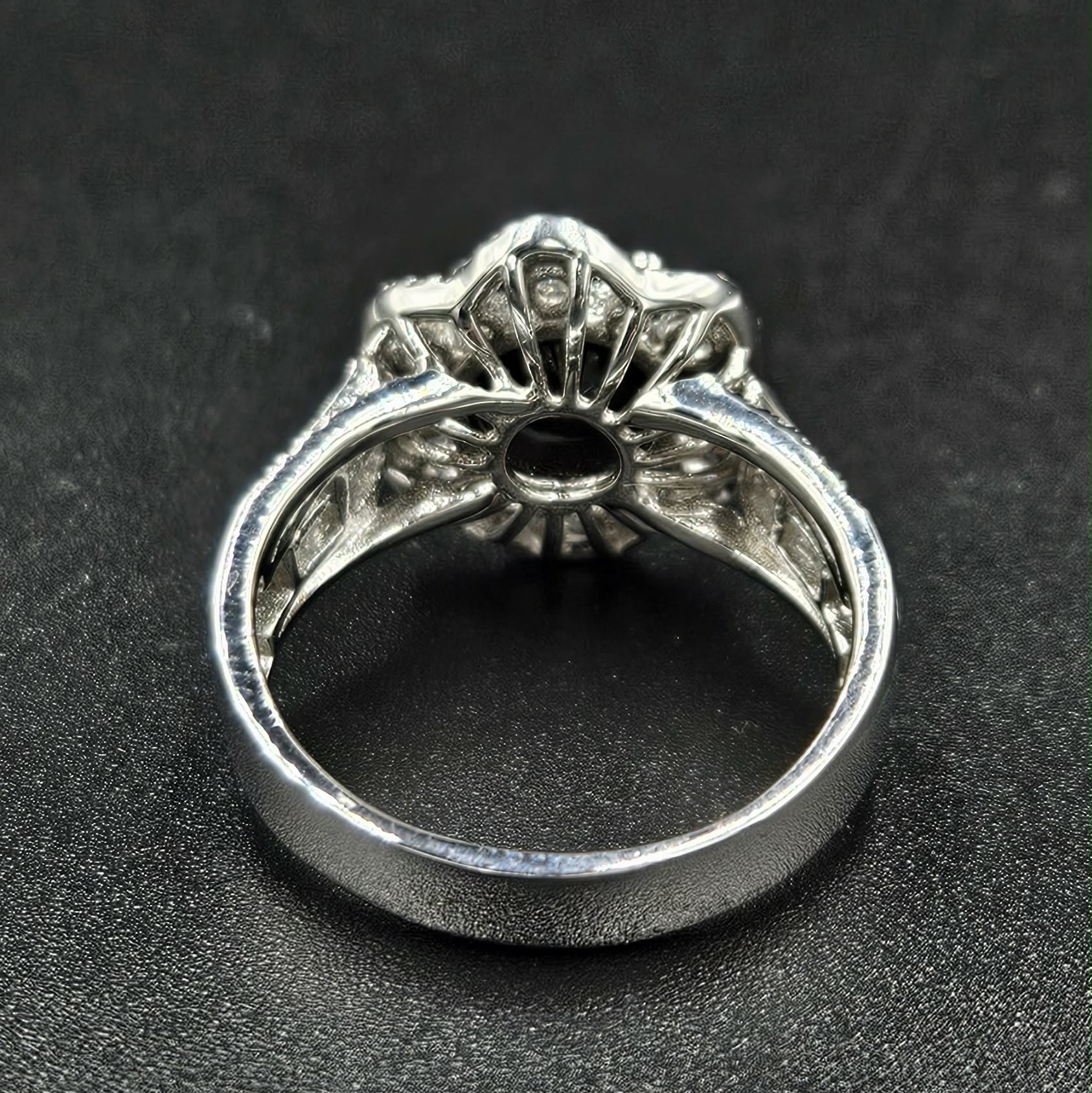Brand New Sterling Silver Onyx & Cubic Zirconia Ring