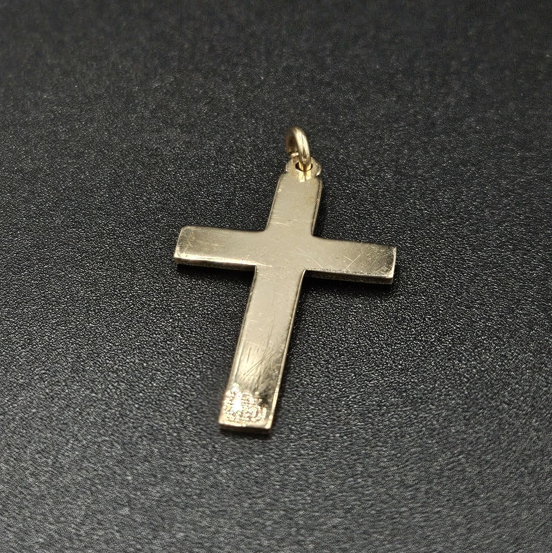 9ct Yellow Gold Floral Design Cross Pendant