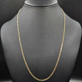 9ct Yellow Gold Figaro Style Chain 50cm Long