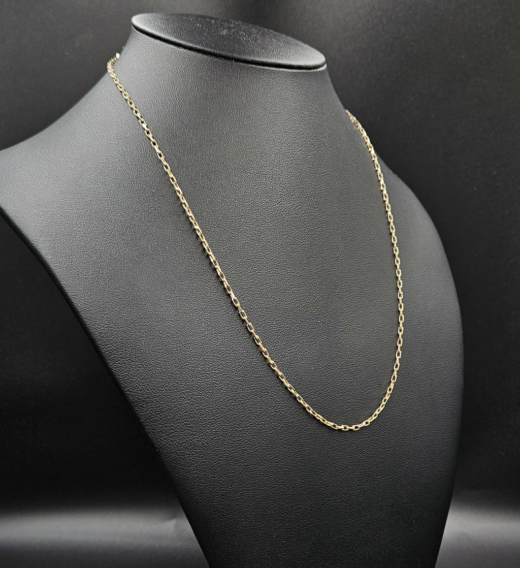 9ct Yellow Gold Paperclip Style Chain