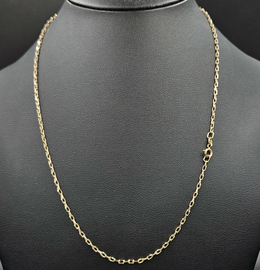 9ct Yellow Gold Paperclip Style Chain