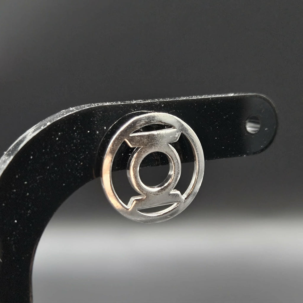 Sterling Silver Green Lantern Stud Earrings