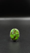 green stone ring
