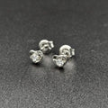 925 Sterling Silver Cubic Zirconia Heart Stud Earrings