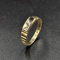 9ct Yellow Gold Diamond Mens Ring