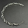 Brand New, Sterling Silver Cubic Zirconia Infinity Bracelet