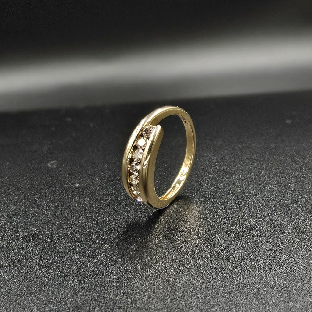 10ct Yellow Gold Diamond Band Ring