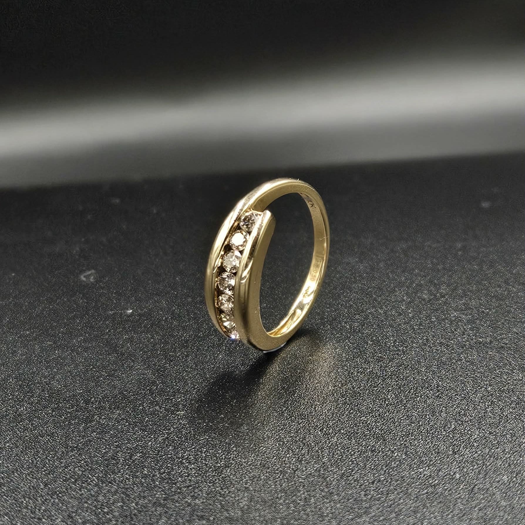 10ct Yellow Gold Diamond Band Ring