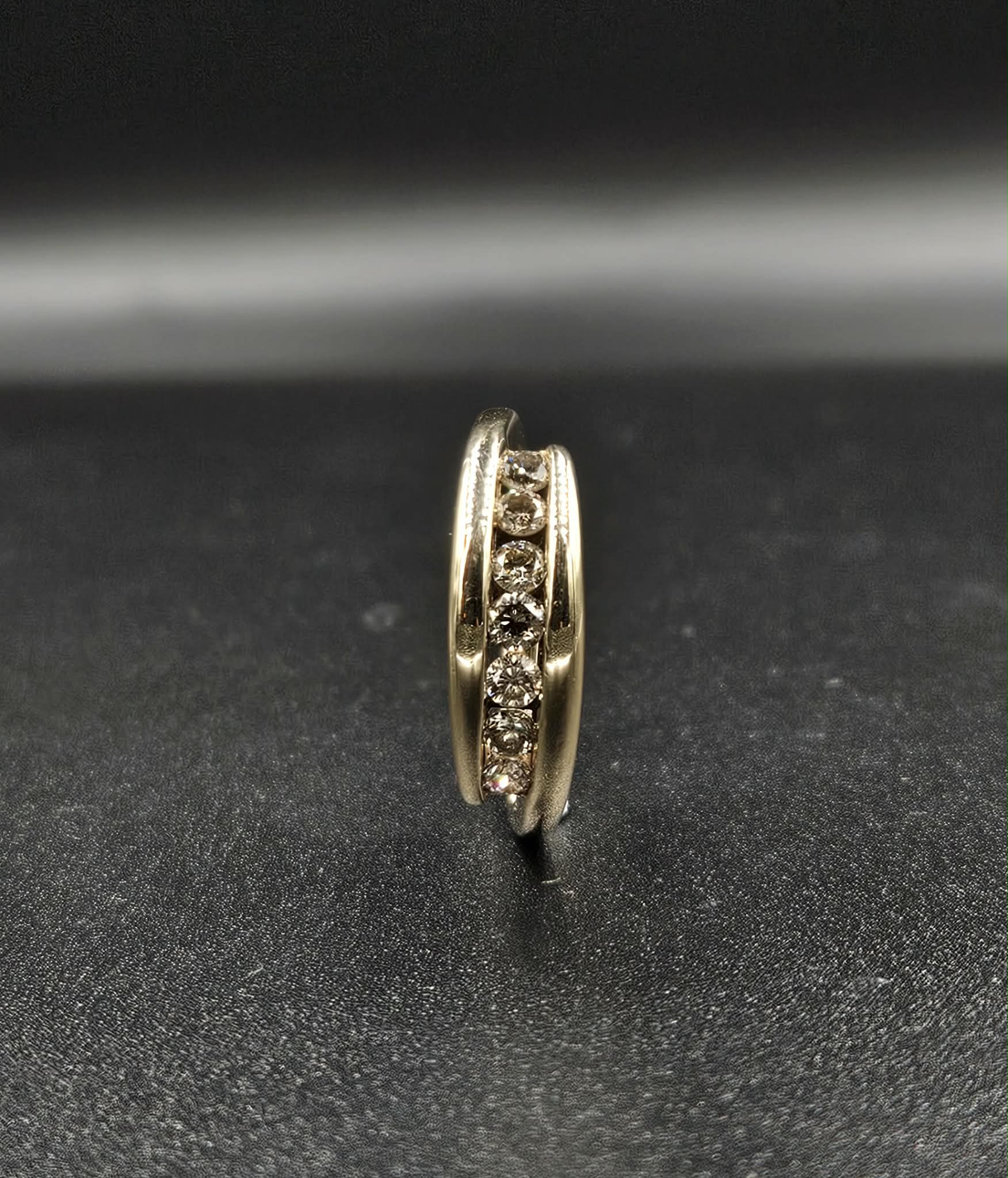 10ct Yellow Gold Diamond Band Ring