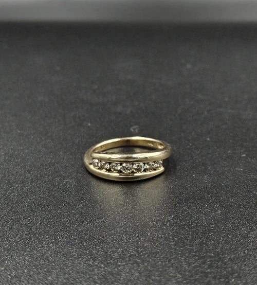 10ct Yellow Gold Diamond Band Ring