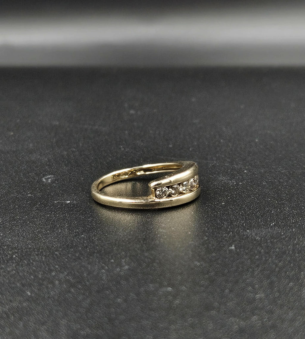 10ct Yellow Gold Diamond Band Ring