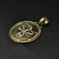 9ct Yellow & White Gold Jesus Pendant