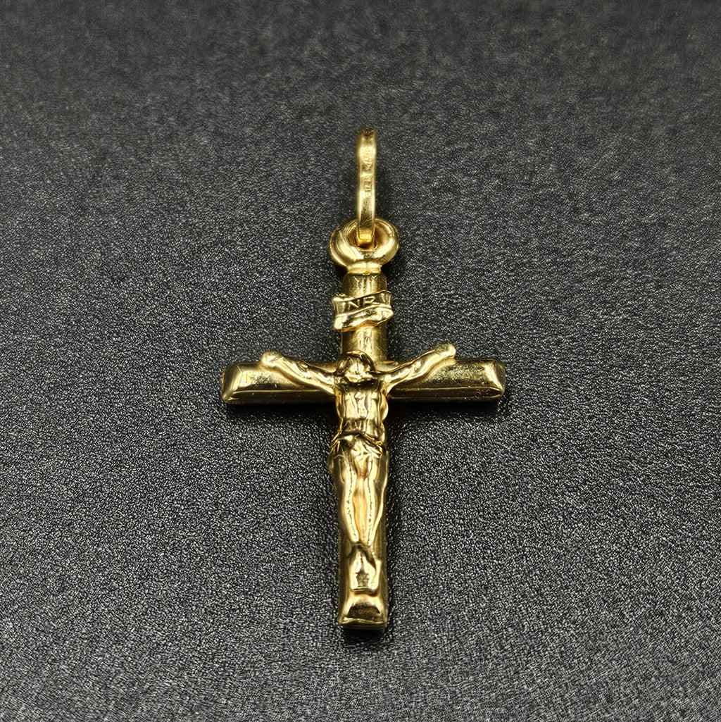 18ct Yellow Gold Jesus Cross Pendant