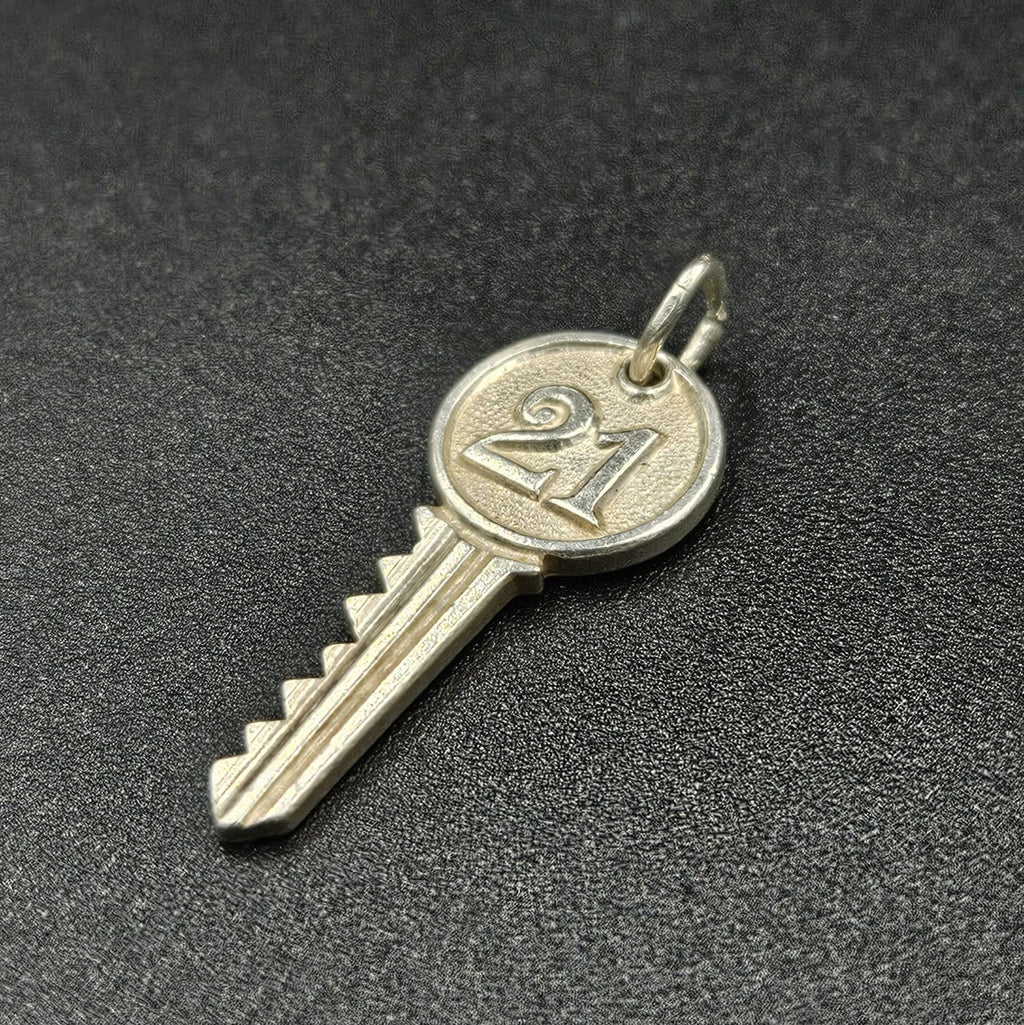 Sterling Silver 21st Key