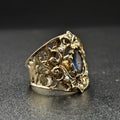 9ct Yellow Gold Blue Sapphire Ring