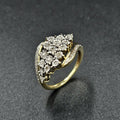 9ct Yellow Gold Diamond Cluster Ring