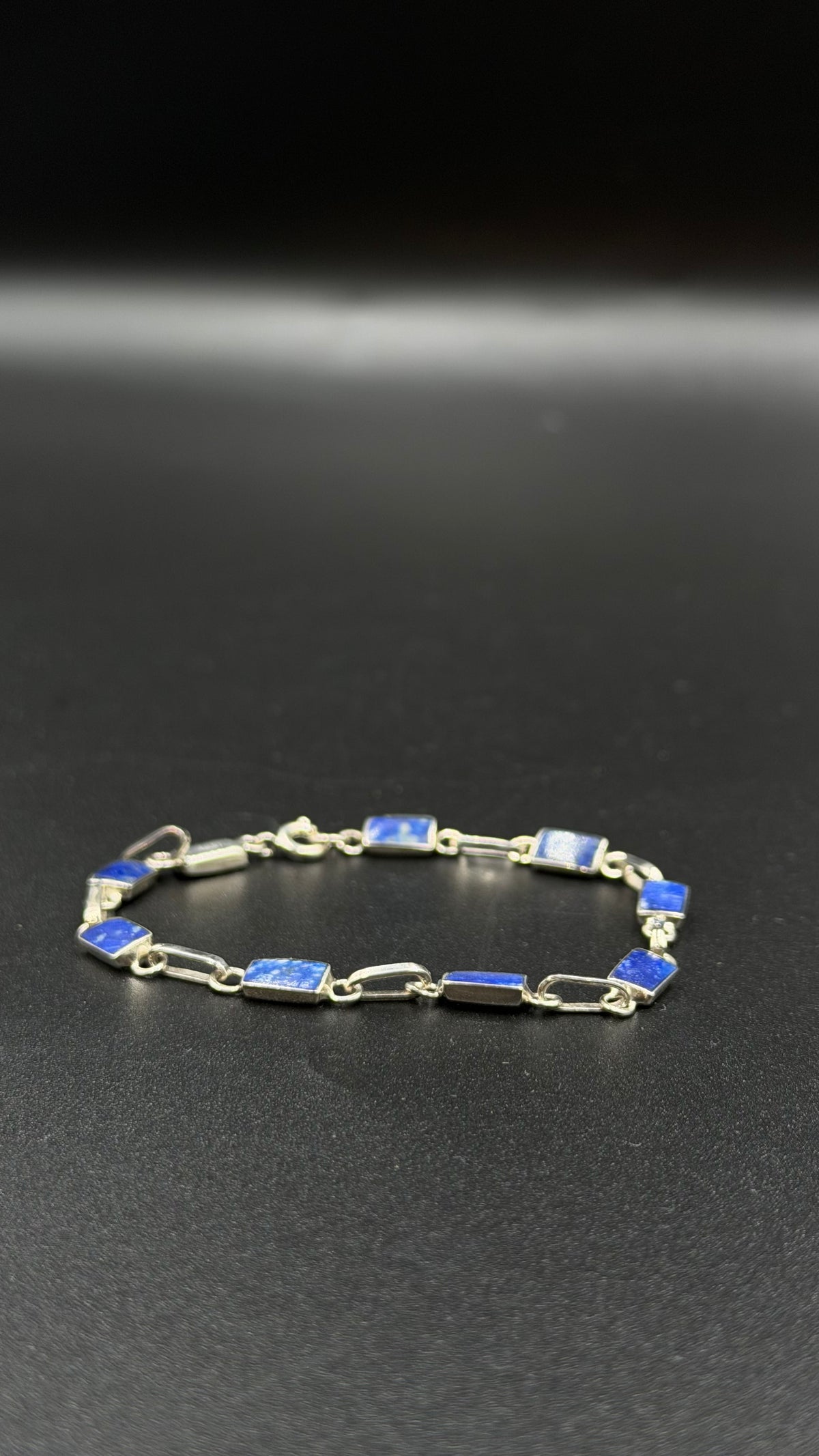 lapis lazuli silver bracelet