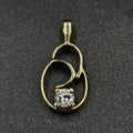 9ct Yellow Gold Cubic Zirconia Pendant