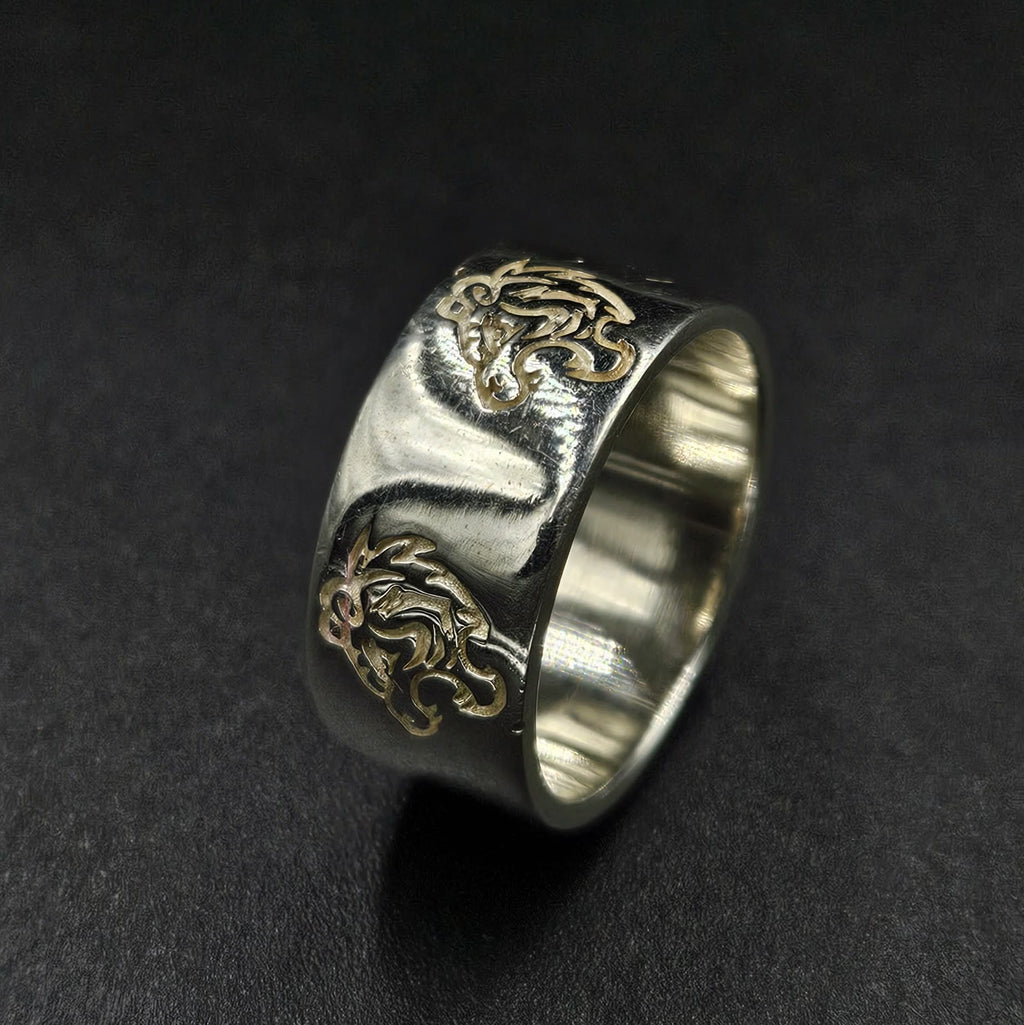 Silver Lion Ring Band