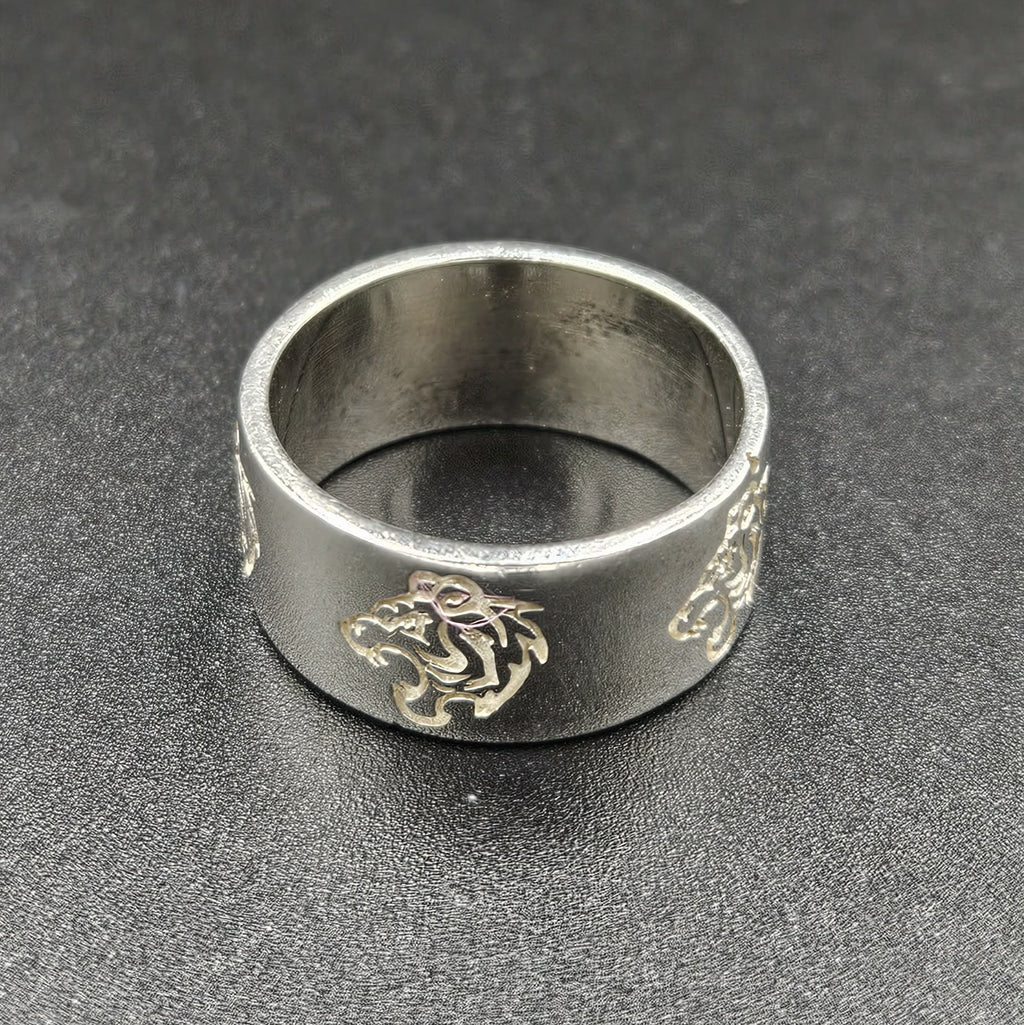 Silver Lion Ring Band