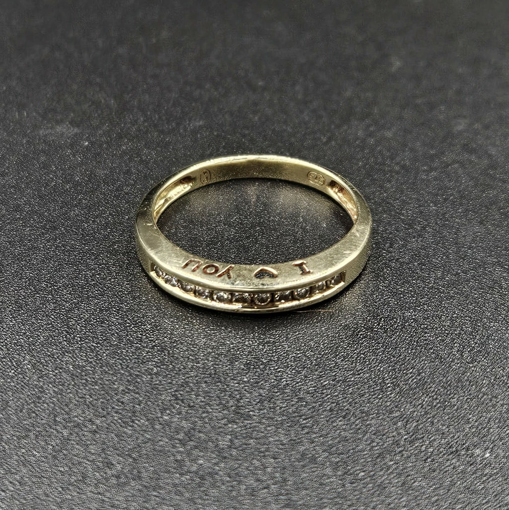 9ct Yellow Gold "I LOVE YOU' Ring