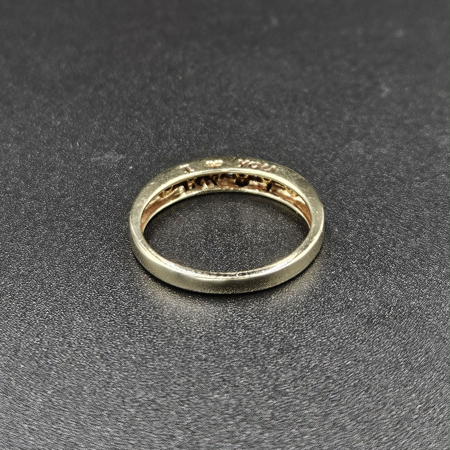 9ct Yellow Gold "I LOVE YOU' Ring
