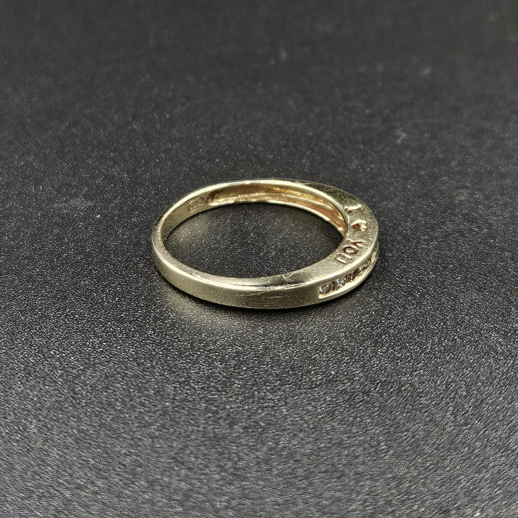 9ct Yellow Gold "I LOVE YOU' Ring