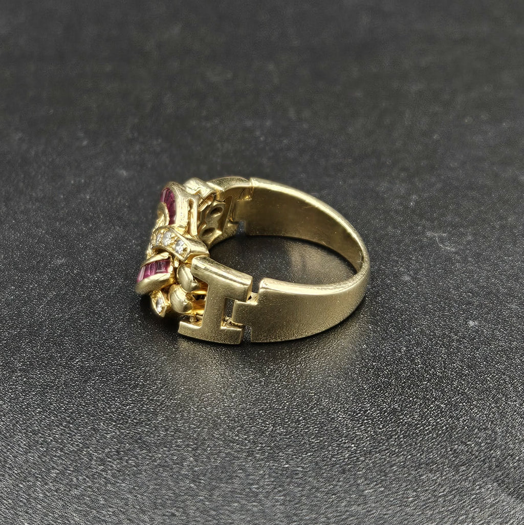 18ct Yellow Gold Moving Hinged Ring